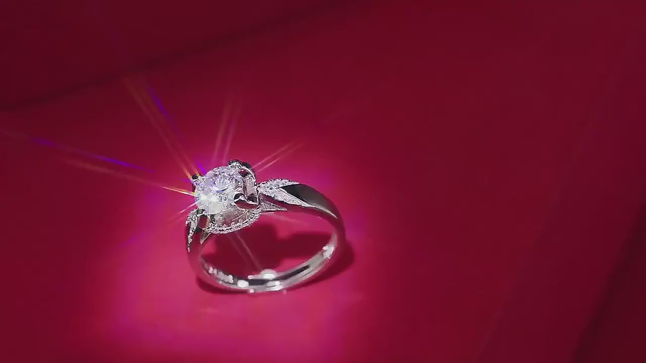 Tamara  925 Silver 1 Ct Moissanite Diamond Ring – TrophyWife Jewelry